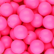Silikonperlen 18&nbsp;mm runden Neon pink
