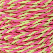 Gef&auml;rbt Elastik 2.5&nbsp;mm Neon pink-neon yellow