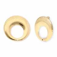 Zubeh&ouml;r aus Stainless Steel - Rostfreiem Stahl Ohrringe / Ohrstecker Round with Loop Gold