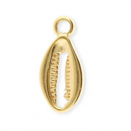 Anh&auml;nger aus Stainless Steel - Rostfreiem Stahl Cowrie Gold