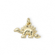 TQ Metall Brass Anh&auml;nger Dinosaur Gold