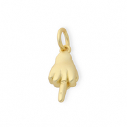 TQ Metall Brass Anhänger Middle Finger Gold