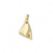 TQ Metall Brass Anh&auml;nger "I love you" Gold
