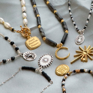 Inspirationsets Schmuckinspiration für den Winter mit DQ-Metallperlen und -Anhängern