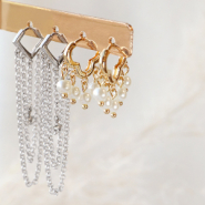 Inspirationsets Einzigartige Schmuckinspiration mit Messing-TQ-Metall-Creolen