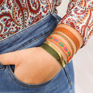 Inspirationsets Armbänder und Handyketten! Inspiration mit textilem Schmuckband