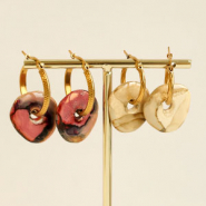 Inspirationsets Ohrring-Inspirationen mit griechischen DQ-Donut Perlen aus Keramik