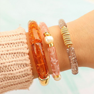 Inspirationsets So gestalten Sie Armbänder mit Acrylperlen Tube Crackle