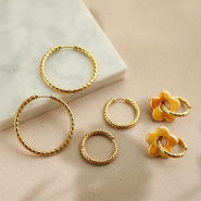 Inspirationsets Mix & Match mit Creolen und Ohrringen mit Gliederketten