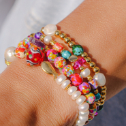 Inspirationsets Fröhliche Armbänder mit Keramikperlen fertigen