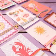 Inspirationsets Kreativideen zu Schmuckkarten und Schmuckband mit Text