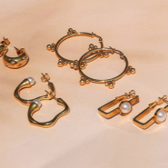 Neues 08-07-2024 Edelstahl-Creolen und Ohrstecker   