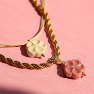 Neues 15-07-2024 Griechische DQ-Keramikblütenperlen