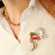 Inspirationsets  Pins, Broschen und Schmuckkarten für die Winter/Weihnachtszeit