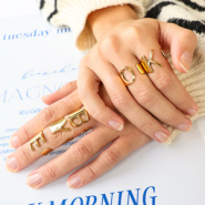 Neues 02-12-2024 Trendige Chunky-Ringe aus Edelstahl 