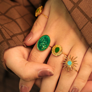 Inspirationsets  Glanzvolle Chunky Ringe aus Edelstahl mit Emaille runden Ihre Kollektion ab