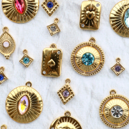 Inspirationsets Trendiger Schmuck mit attraktiven Anhaengern aus Edelstahl 