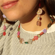 Inspirationsets Schmuckdesigns mit tschechischen Glasperlen