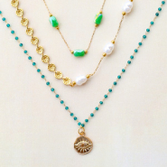 Inspirationsets Schmuck mit Jasseron mit eingearbeiteten Perlen fertigen