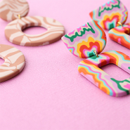 Inspirationsets Funky Ohrringe mit Polymer-Anhängern