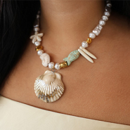 Inspirationsets Schmuckdesigns mit griechischen Keramikperlen