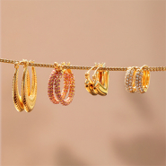 Inspirationsets Ausdrucksstarke Edelstahlohrringe fuer trendstarke Schmucklinien