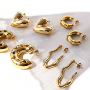 Neues 05-09-2025 Modern, auffallend Edelstahlohrringe