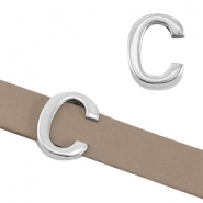Schieber Metall DQ Buchstabe "C" &Oslash;10.3x2.3mm Antik silber (nickelfrei)