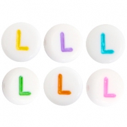 Acryl Buchstaben L Multicolor-Weiss