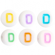 Acryl Buchstaben D Multicolor-Weiss