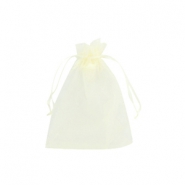 Organza Schmuck Beutel 7x9cm Light yellow