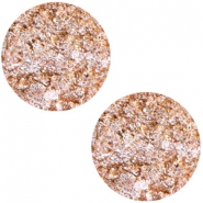 12mm flach Polaris Elements Cabochon Goldstein Rose peach