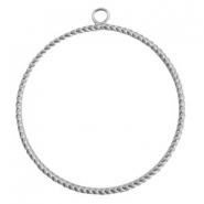 Anh&auml;nger Metall TQ Anh&auml;nger rund mit &Ouml;se 48mm Antique silber