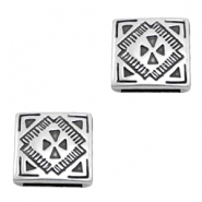 Zubeh&ouml;r Metall TQ Schieber viereckig &Oslash;13.8x2.4mm Antique silber