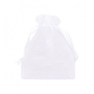 Organza Schmuck Beutel 9x12cm White