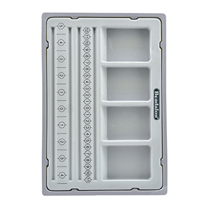 Perlen/Armband Brett mit Deckel Beadalon Grey