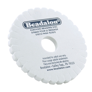 Kumihimo Disk rund 15cm Beadalon Weiss