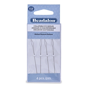 F&auml;delnadel flexibel 6.4cm Beadalon medium Silber