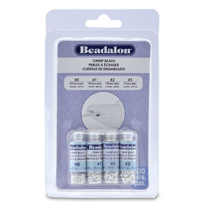 Quetschperlen Pack Beadalon (0.8mm, 1.3mm, 1.5mm, 1.8mm) Silber