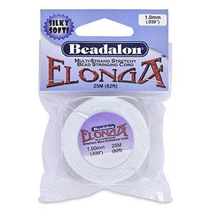 Elonga Elastisches Reihdraht 1.0mm Beadalon White