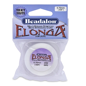 Elonga Elastisches Reihdraht 0.7mm Beadalon White