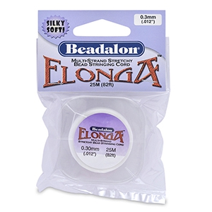 Elonga Elastisches Reihdraht 0.3mm Beadalon White