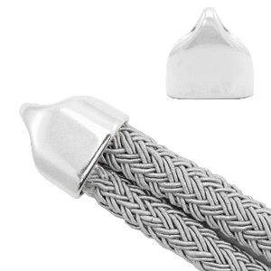 Endkappen Metall DQ Antik silber (Nickelfrei)