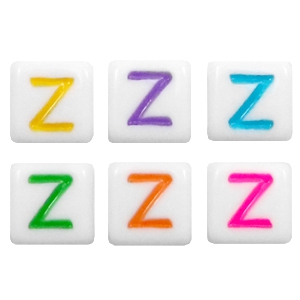 Acryl Buchstaben Z Multicolour-weiss