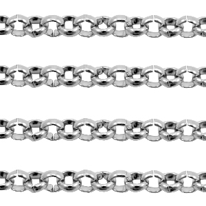 Zubeh&ouml;r aus Stainless Steel - Rostfreiem Stahl Gliederkette 3mm Antik silber