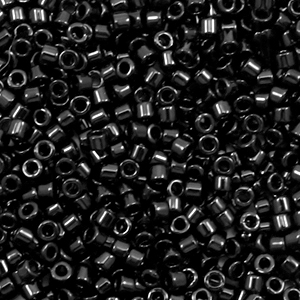 Miyuki Perlen 11/0 delica's Opaque black DB-10