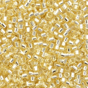 Miyuki Perlen 11/0 delica's Silverlined crystal ivory