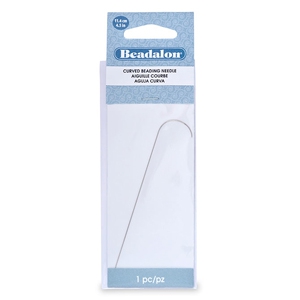F&auml;delnadel flexibel 11.4mm curved Beadalon Silber