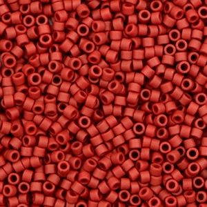 Miyuki Perlen 11/0 delica's Metallic matte brick red DB-378