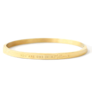Stainless Steel - Rostfrei Stahl Armb&auml;nder "YOU ARE ONE IN A MILLION" Gold